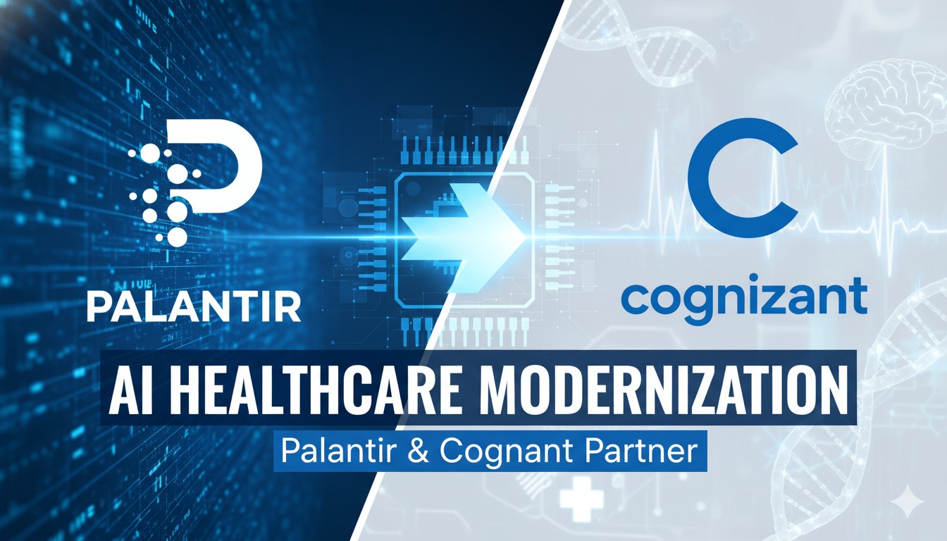 Digital interface showing AI algorithms integrating with healthcare data streams