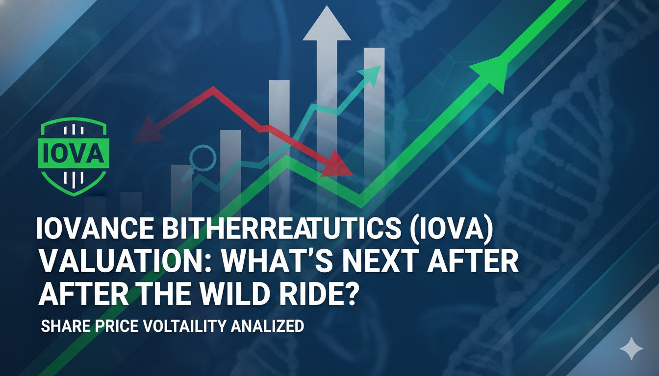 Graph showing Iovance Biotherapeutics stock price fluctuations over the past year with volatility indicators