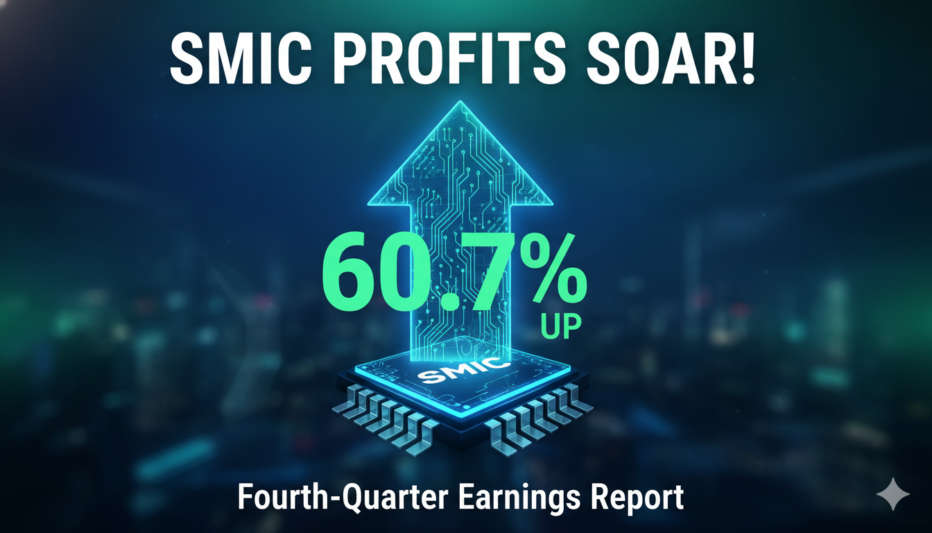 Semiconductor Manufacturing International Corporation (SMIC) headquarters building with modern architecture and company logo