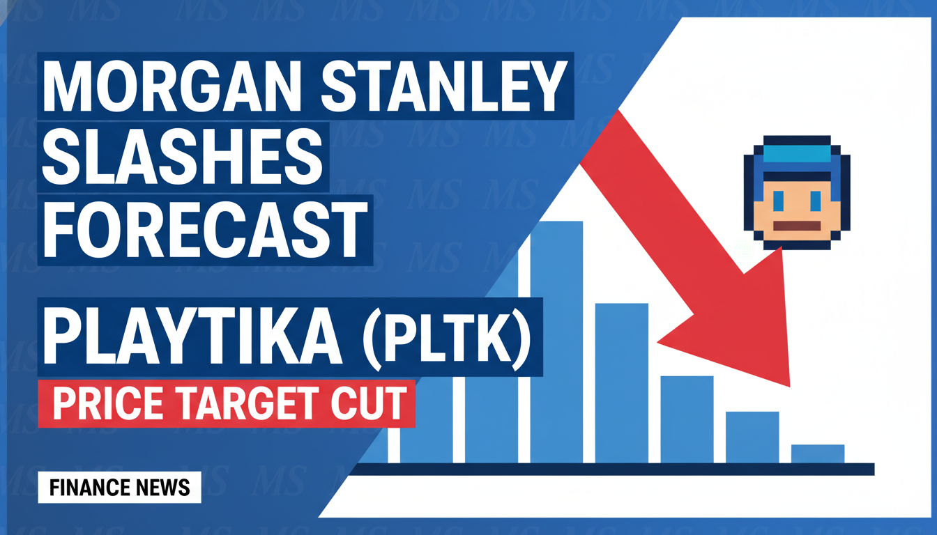 Alt Text for featured image : Chart showing Playtika Holding (PLTK) stock price decline with Morgan Stanley price target adjustment annotation